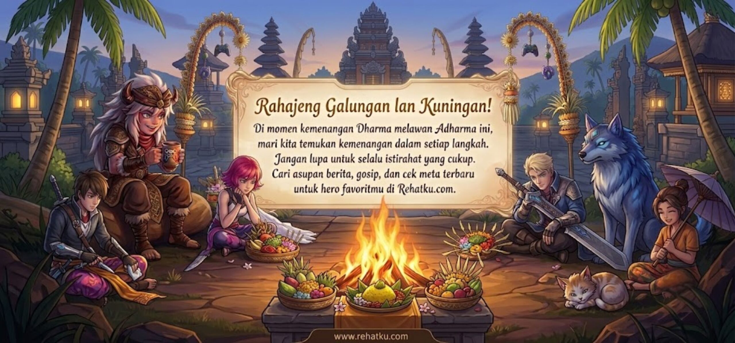 Ucapan Galungan dan Kuningan Rehatku